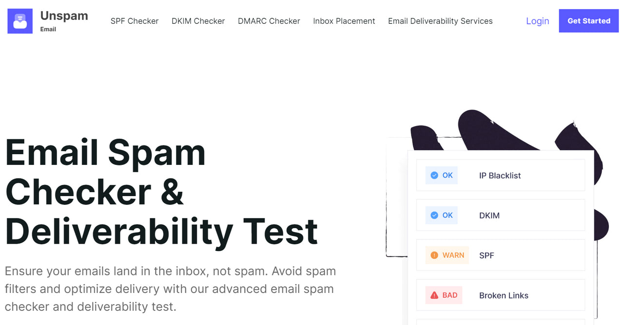 Audit your email with Unspam