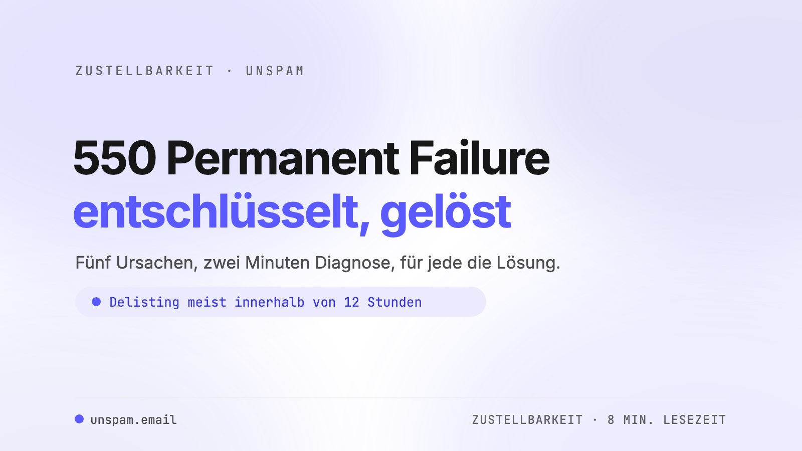 So behebst du „550 Permanent Failure for One or More Recipients“