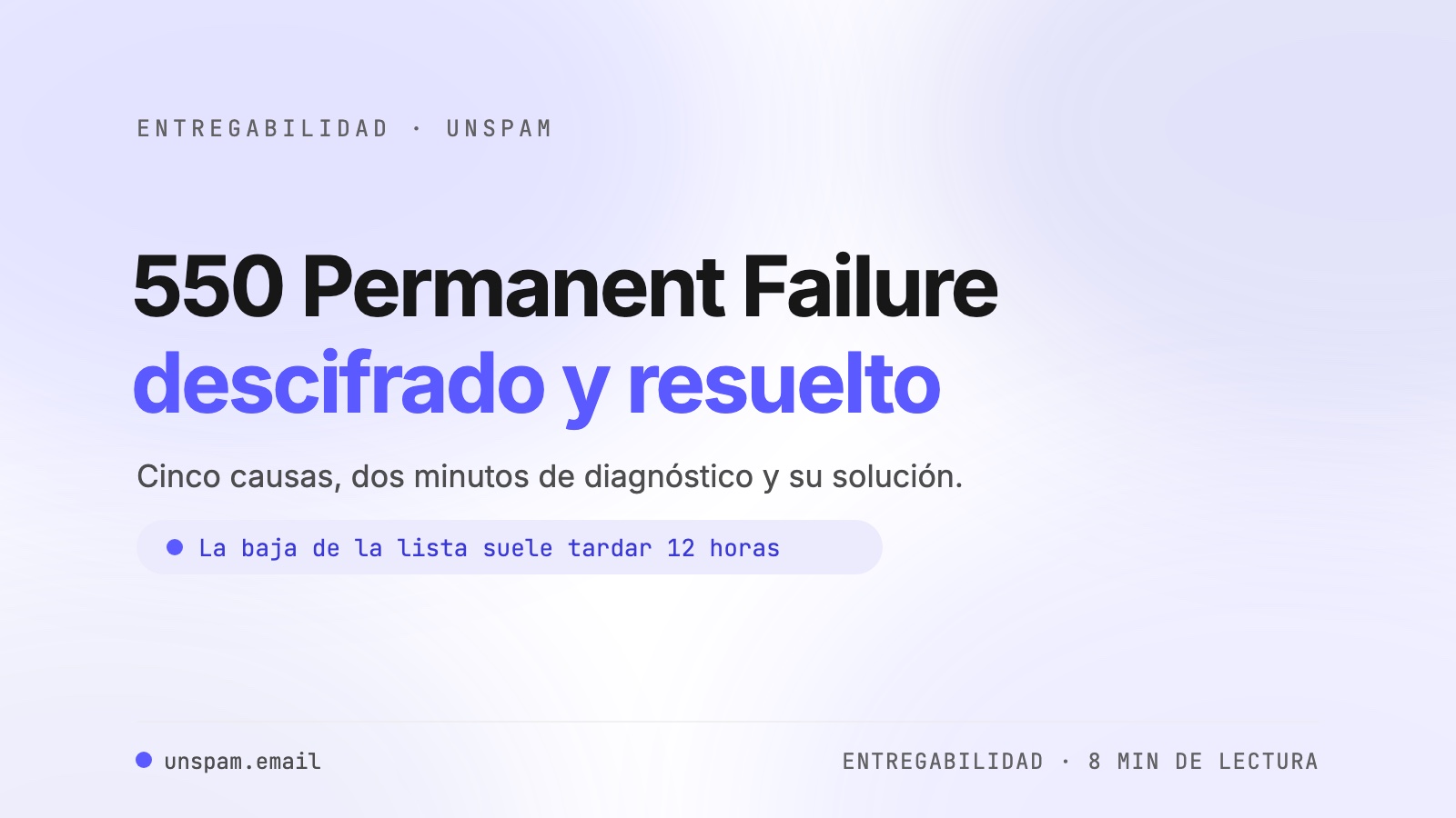 Cómo arreglar '550 Permanent Failure for One or More Recipients'