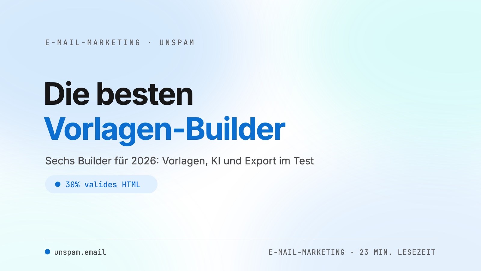Die besten Builder für E-Mail-Vorlagen 2026