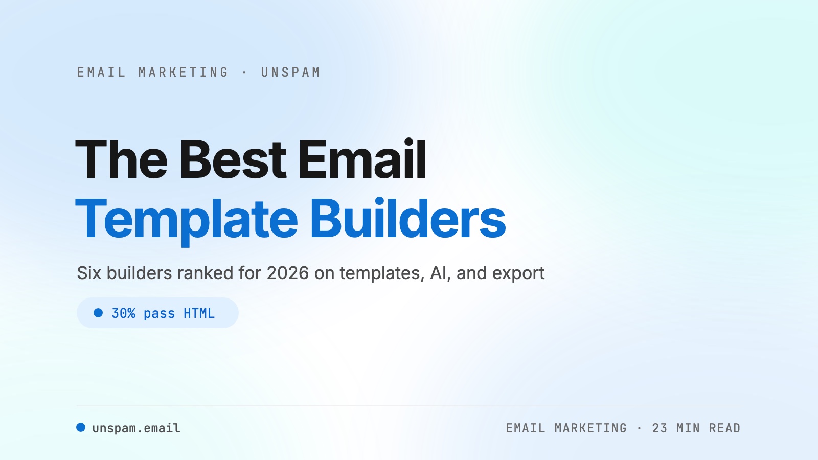 The Best Email Template Builders for 2026