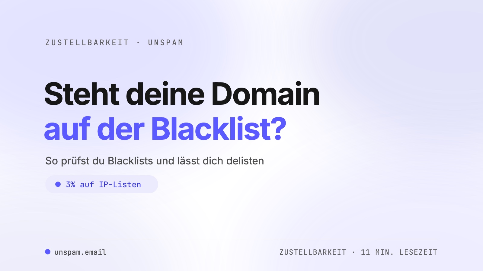 Steht meine Domain auf einer Blacklist? Check und Delisting
