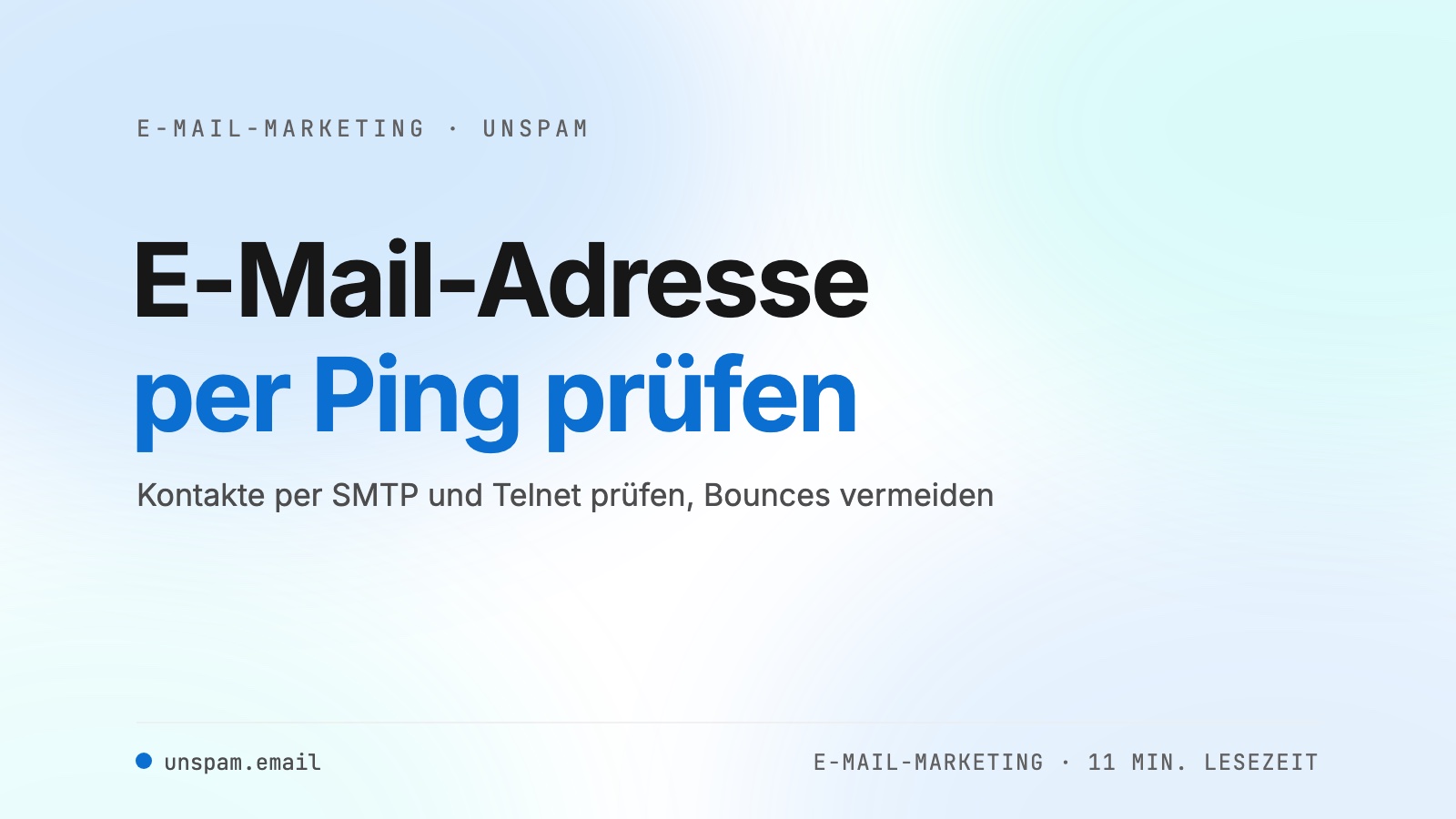 E-Mail-Adresse prüfen: Gültigkeit per Ping über SMTP testen
