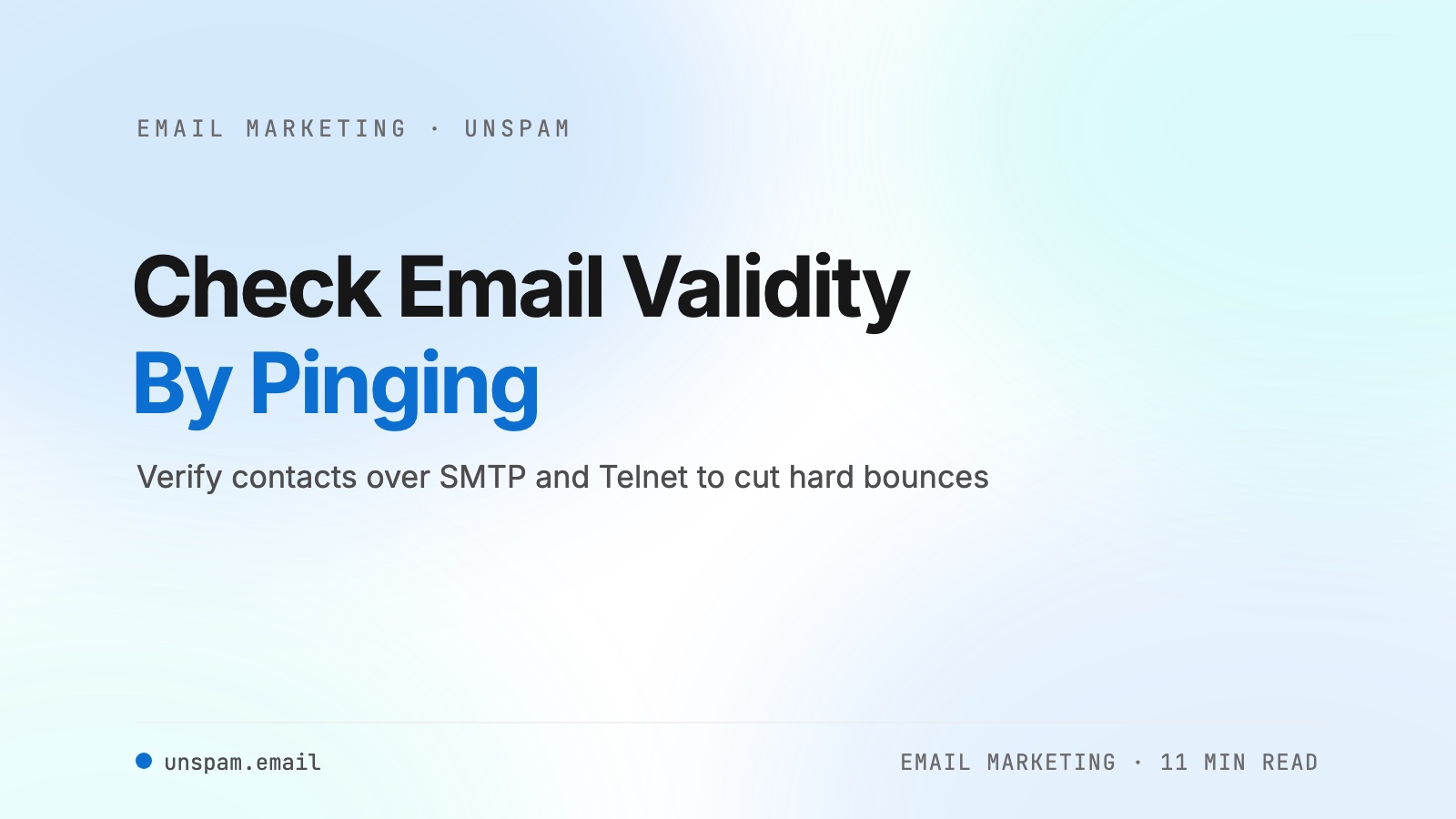 How to Check Email Address Validity by Pinging Email Address
