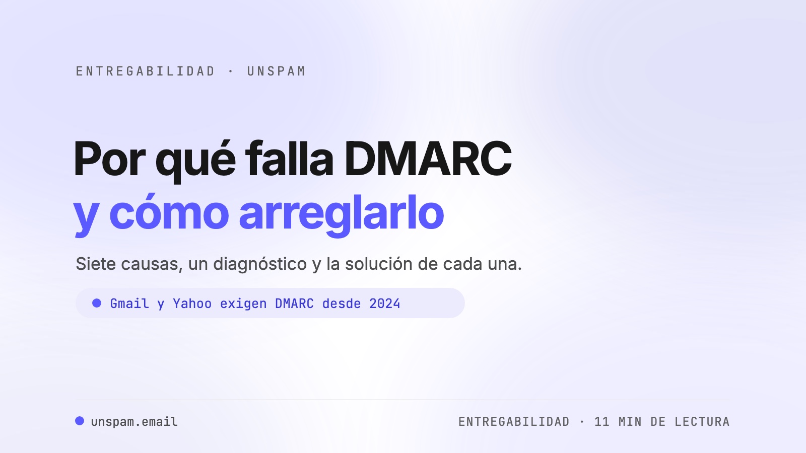 DMARC fail: por qué ocurre y cómo solucionarlo