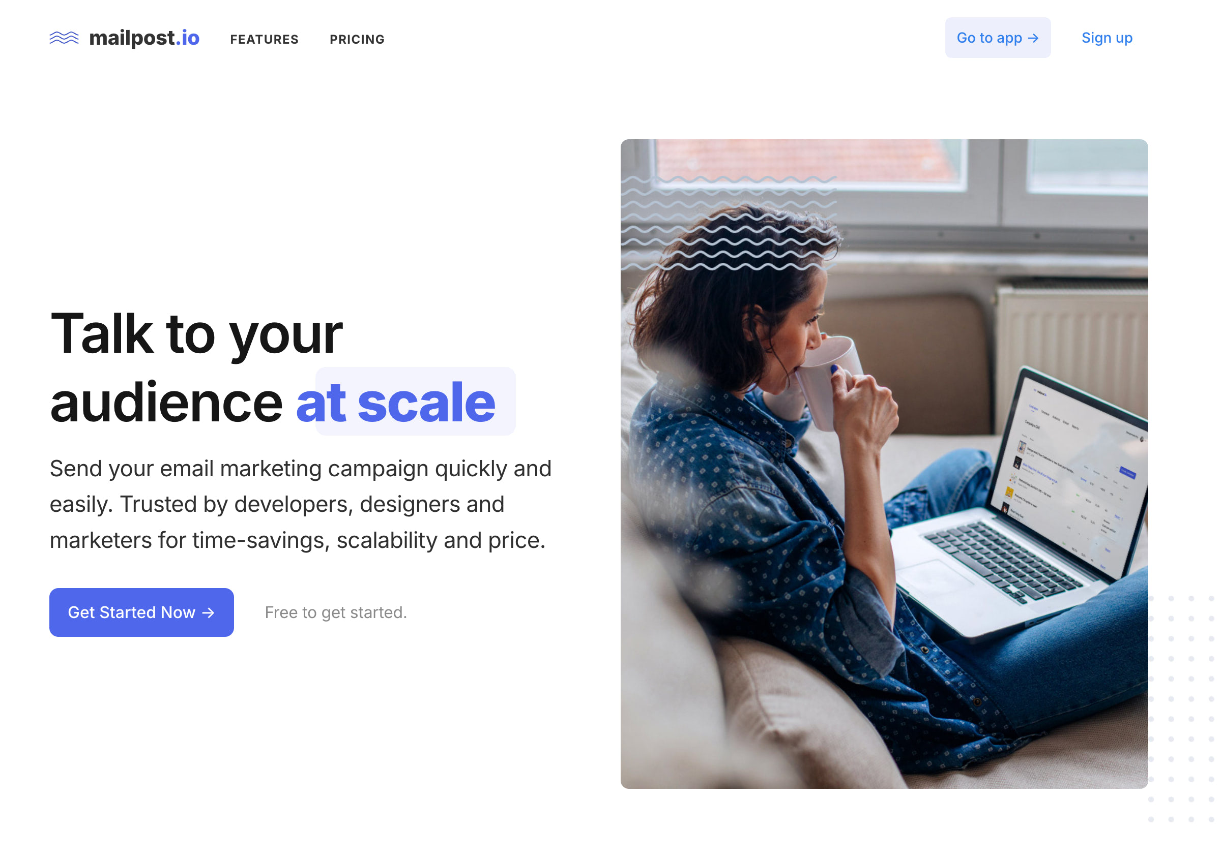 Mailpost.io email marketing platform dashboard
