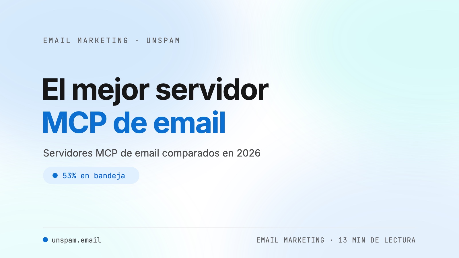 El mejor servidor MCP de email para email marketing en 2026