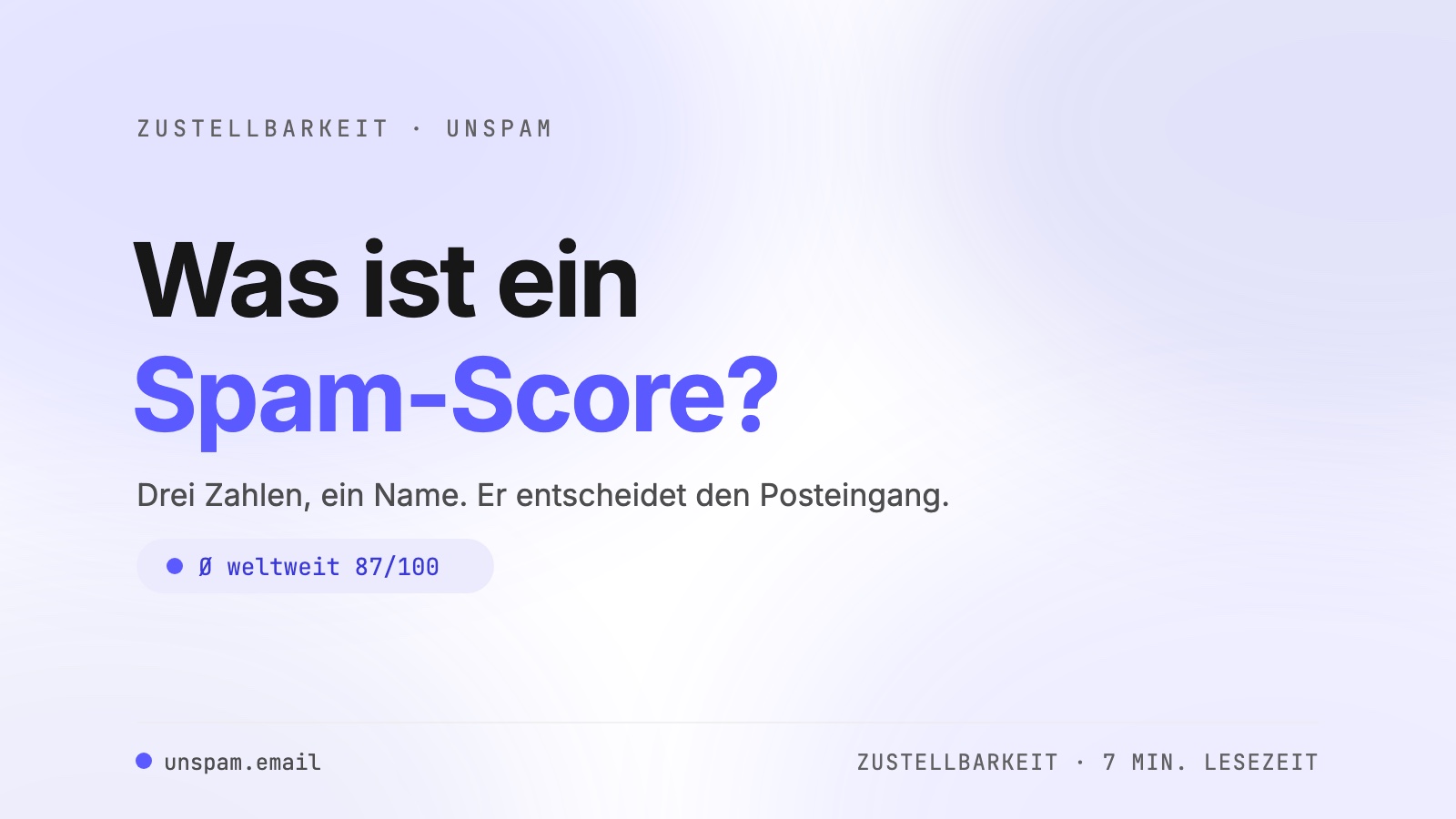 Was ist ein Spam-Score und wie wird er berechnet?
