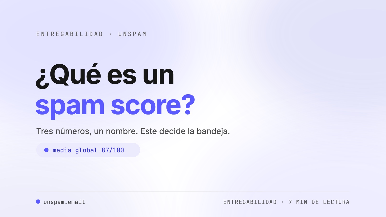 ¿Qué es el spam score y cómo se calcula?