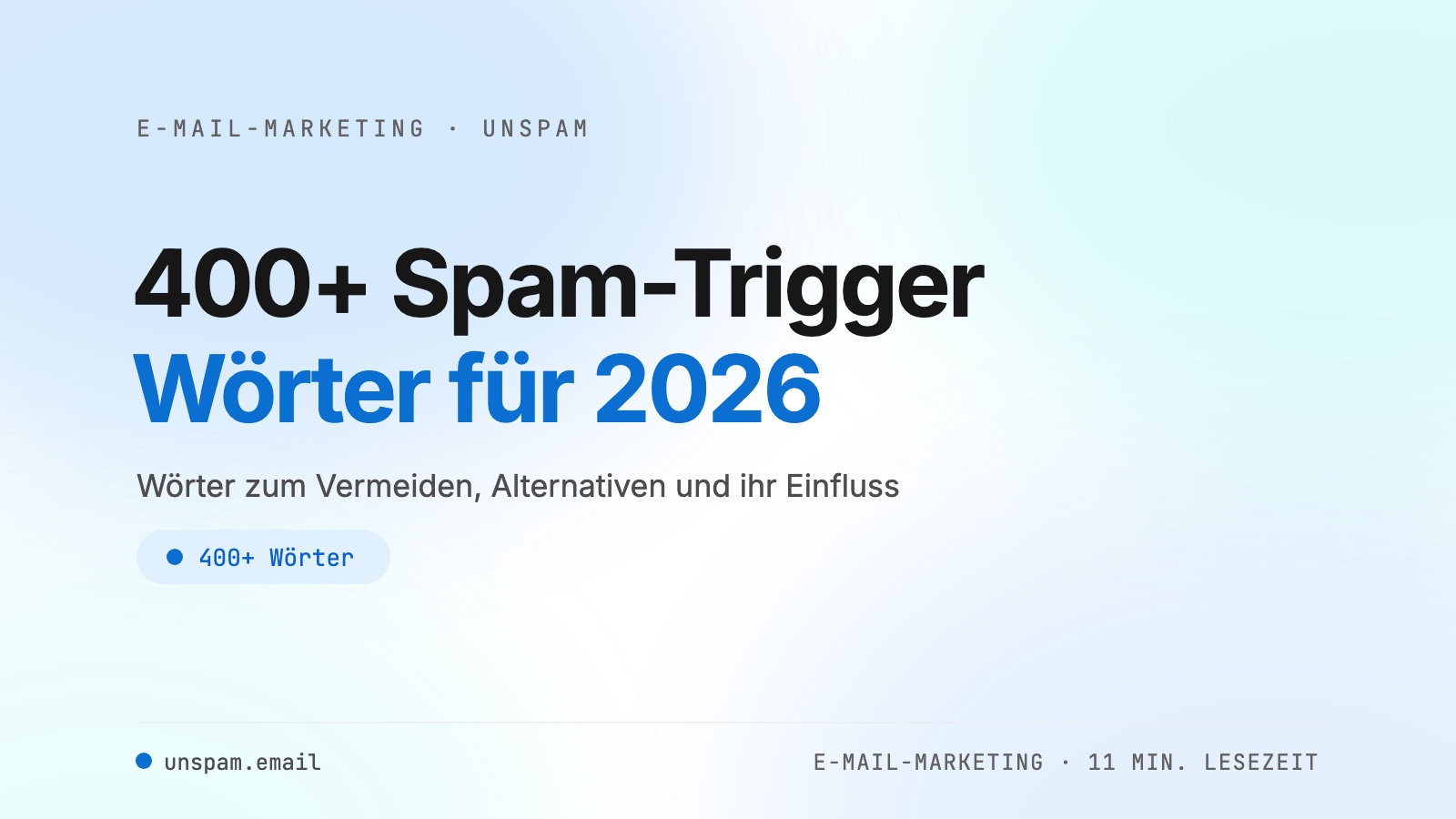 400+ Spam-Triggerwörter, die du 2026 vermeiden solltest
