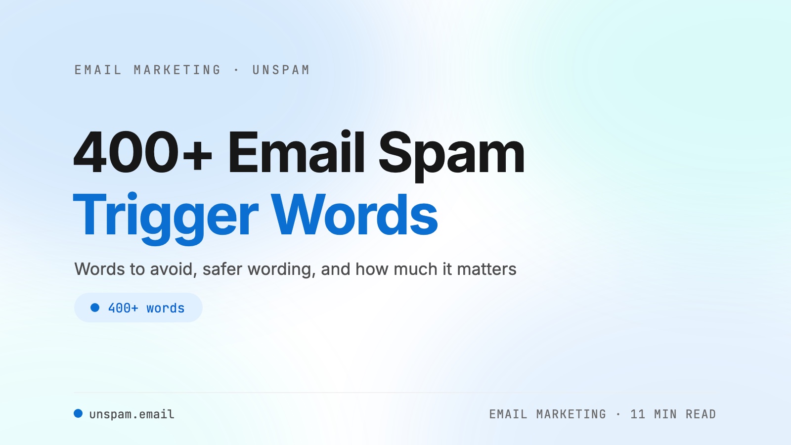 400+ Email Spam Trigger Words to Avoid in 2026