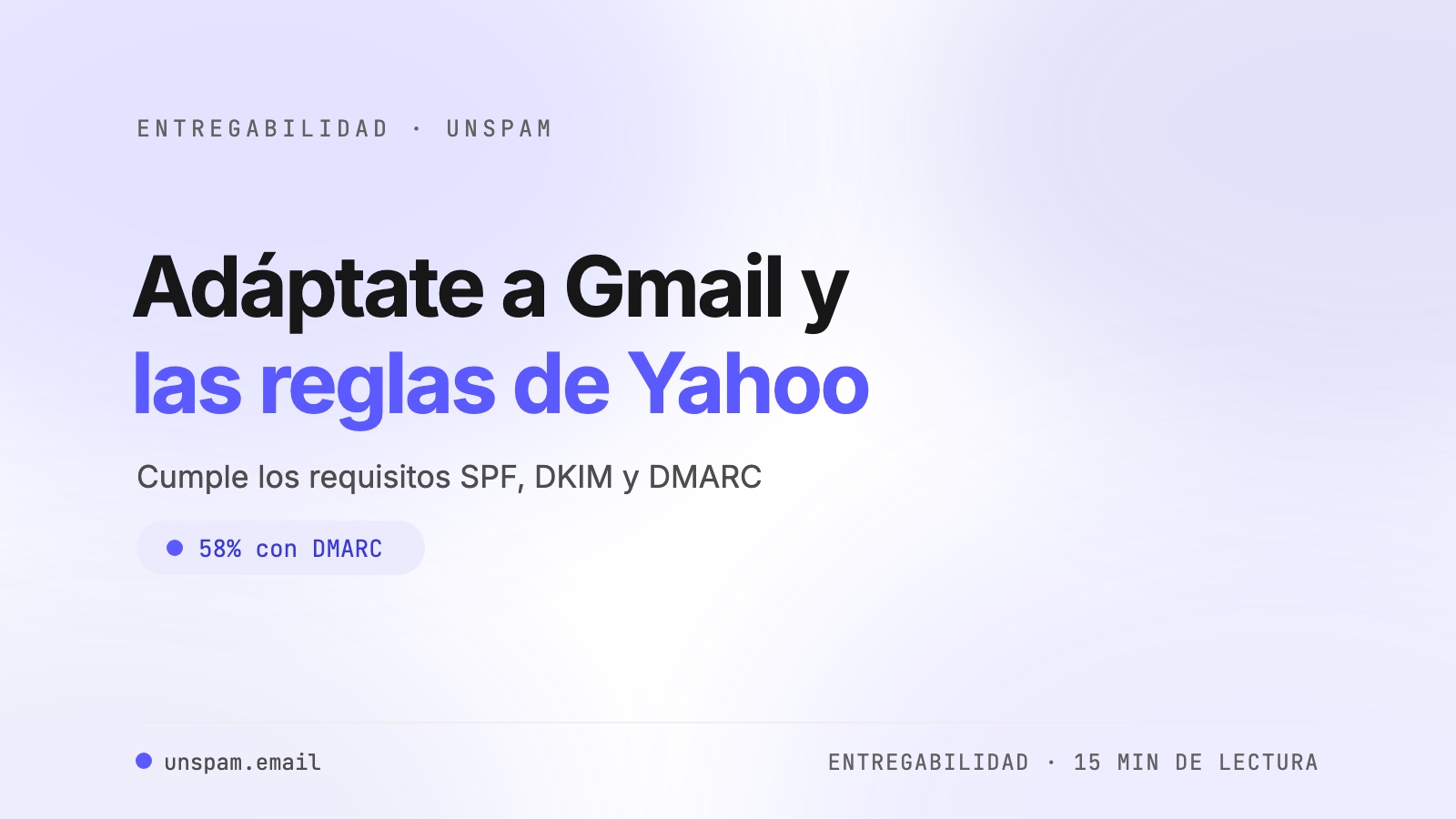 Cómo adaptarte a los requisitos antispam de Gmail y Yahoo