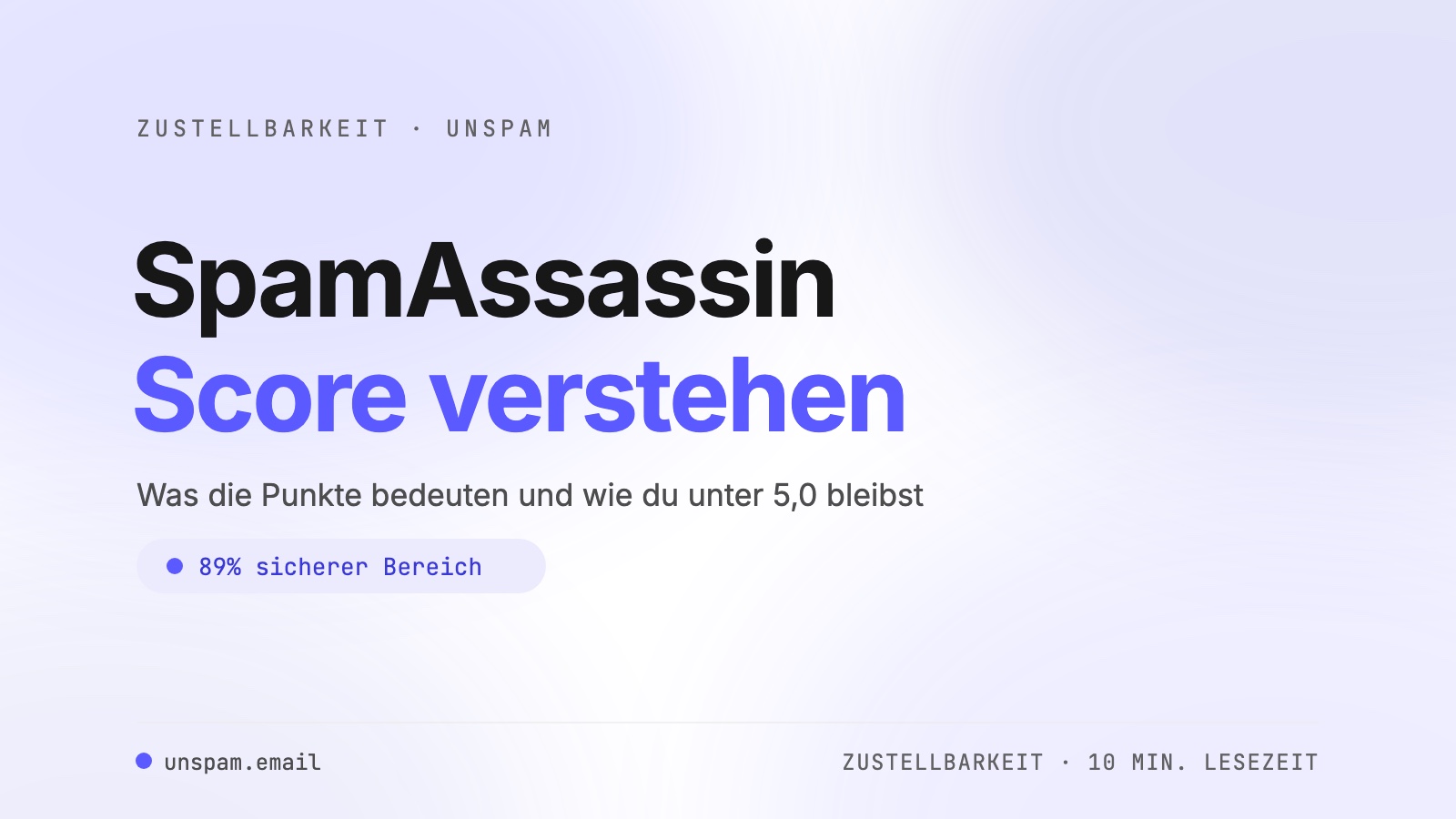 SpamAssassin-Score: was gut ist, was Spam ist, wie du ihn senkst